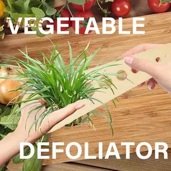 Деревянный инструмент для удаления трав с 8 отверстиями, инструмент для удаления зеленых листьев, легко чистится, кухонный инструмент для удаления листьев, многофункциональный многоразовый очиститель для овощей для капусты