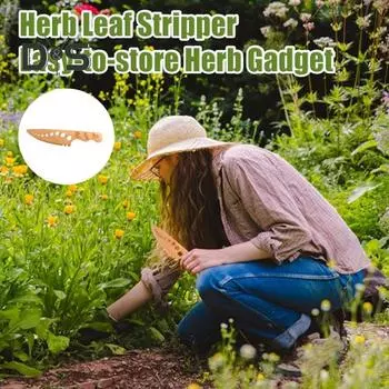 Деревянный инструмент для зачистки трав, ванильный инструмент для очистки листовой капусты, зелени, тимьяна, базилика, изогнутый край, кухонный гаджет с несколькими отверстиями