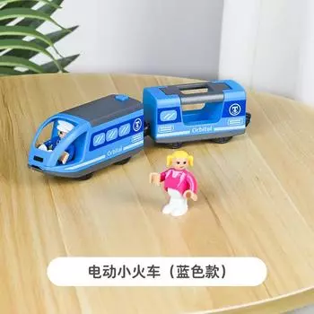 Деревянный Электрический Магнитный Набор Железной Дороги Обучающий Силовой Пазл Интерактивный для Родителей и Детей Игрушки для Раннего Развития в Детском Саду