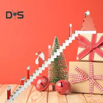 Деревянный календарь обратного отсчета времени для лестницы Санта-Клауса 2024 года, рождественский календарь для восхождения по лестнице со съемным декором для стола в виде Санта-Клауса 2pcs