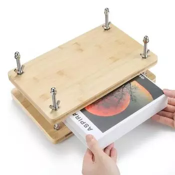 Деревянный книжный пресс, портативный многофункциональный переплетный пресс, простой в эксплуатации бумажный пресс для самостоятельного переплета книг Dual Layer