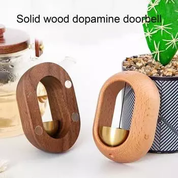 Деревянный Колокольчик Владельцев Магазинов Громкий Звук Передней Двери Висит Басовый Колокольчик Перезвон Ветра Открытие Двери коричневый