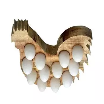 Деревянный контейнер для яиц диаметром 30,5 см. Лоток для яиц на 12 яиц. Упаковка: 1 шт.