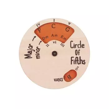 Деревянный круг квинтового колеса инструмент для мелодии колесо аккордов инструмент для изучения теории музыки пятая степень бежевый