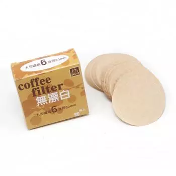 Деревянный круглый капельный бумажный фильтр для кофе, мока, горшок для эспрессо, 100 шт./упак., ситечко для чая бежевый