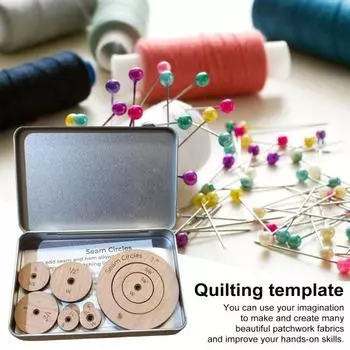 Деревянный круглый шаблон для квилтинга Круги для квилтинга Линейки для квилтинга Маркер для припуска на шов Круглый шаблон для квилтинга Ролик для квилтинга Колесико для квилтинга 1 Set
