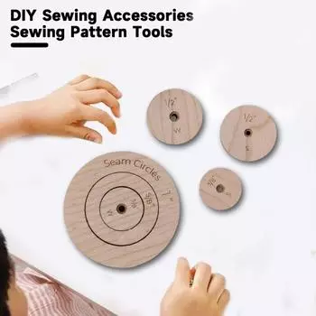 Деревянный круглый шаблон для квилтинга Круги для квилтинга Линейки для квилтинга Маркер для припуска на шов Круглый шаблон для квилтинга Ролик для квилтинга Колесико для квилтинга 1 Set