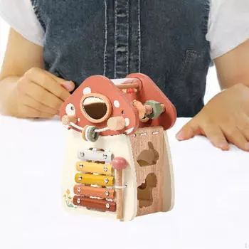 Деревянный куб для занятий, развивающая обучающая игрушка, подарок на день рождения, раннее развитие сенсорики Монтессори