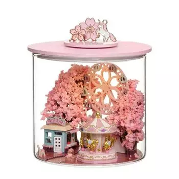 Деревянный кукольный домик своими руками в бутылке миниатюрный домик Волшебная вилла Кукольный домик с теплыми подарками Игрушки R0P6 B032-One-size