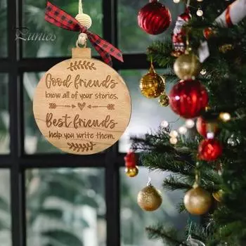 Деревянный кулон дружбы рождественский подарок юмористическое подвесное украшение дружбы легко повесить кулон дружбы юмор для лучших друзей D