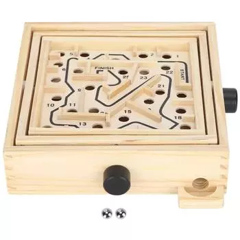 Деревянный лабиринт, игровой лабиринт, настольный трекбол, головоломка, игровая обучающая игрушка