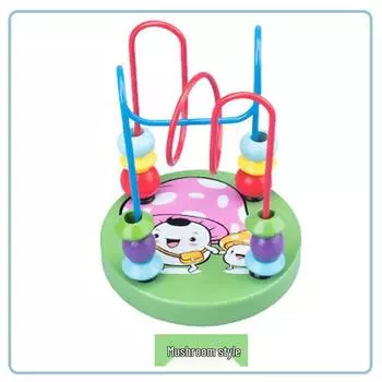 Деревянный лабиринт с бусинами для раннего распознавания цветов и когнитивного развития у младенцев и малышей