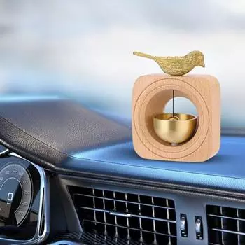 Деревянный латунный колокольчик для владельцев магазинов с золотой птицей, громкий звук, висящий на входной двери C