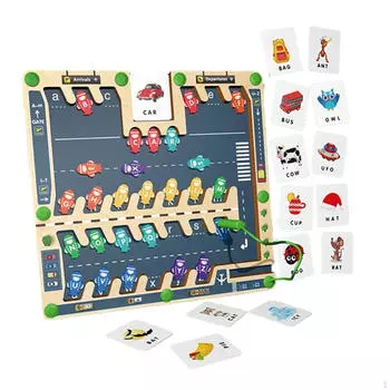 Деревянный магнитный алфавитный лабиринт с буквами-головоломками, подарки на день Святого Валентина для детей, самолет airplane