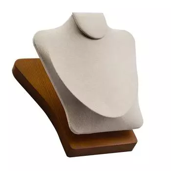 Деревянный манекен для ювелирных изделий, рамка, подвесное ожерелье, подставка для украшений, бежевый as described