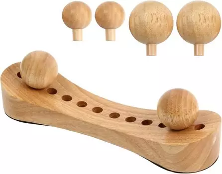 Деревянный массажер для точек давления, жесткость поясничного массажа, растяжка, деревянный мяч для массажа спины, талии, плеч, таза