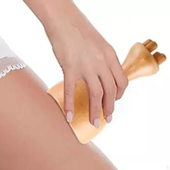 Деревянный массажер Гуаша Инструмент Ручная профессиональная щетка для волос с бусинами для тела