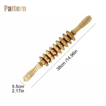 Деревянный массажер-ролик для терапии триггерных точек, деревянная палочка для массажа Гуа Ша, фасции, целлюлит, мышцы и живот, инструмент для облегчения боли в теле и животе