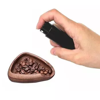 Деревянный мерный стаканчик для кофейных зерен с набором бутылок-распылителей, мерный поднос из цельного дерева, портативная бутылка-дозатор для кофеманов, подарок