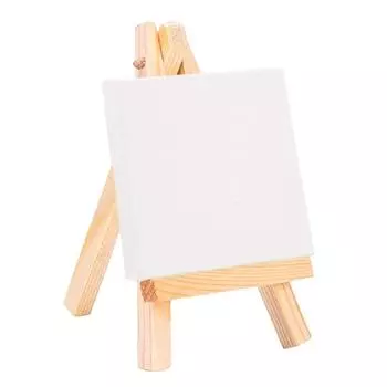Деревянный мини-мольберт, белый холст, детская ручная роспись, ткань, домашние принадлежности для рисования своими руками Other
