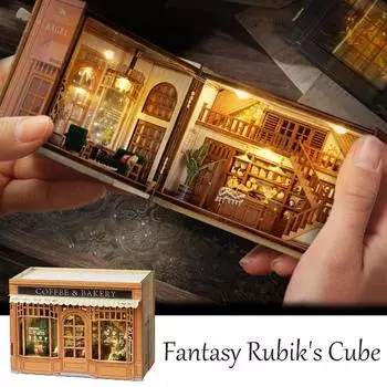 Деревянный миниатюрный кукольный домик 3D головоломка сборка здание домашние игрушки маленькая деревянная модель комната свет Z7N9 forest wonderland-1pcs