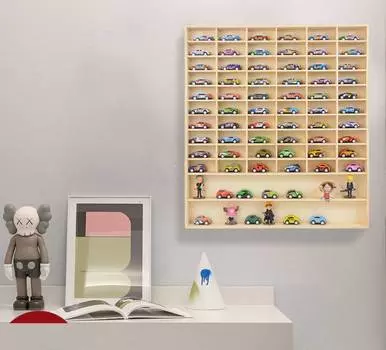 Деревянный многосекционный ящик, ящик для хранения вещей в автомобиле, переносной ящик для хранения, многослойный шкаф-витрина, настенная стойка для игрушек