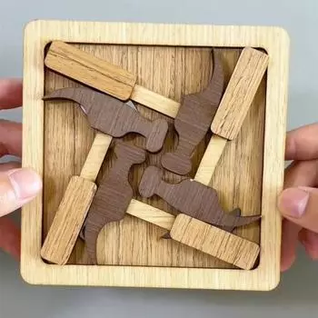 Деревянный молоток Головоломка Головоломка Твердая Деревянная Четыре Молотка Головоломка Игра