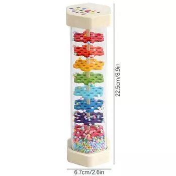 Деревянный музыкальный инструмент для малышей, имитирующий шум дождя, имитирующий звук радужной песочной игрушки-колокольчика.