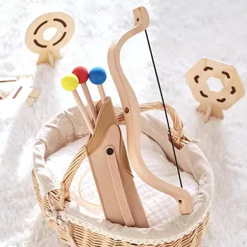 Деревянный набор для стрельбы из лука, детский лук и стрелы для мальчиков и девочек в помещении