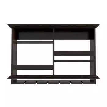 Деревянный настенный винный шкаф-бар со стеклянным хранилищем, настенный мини-бар для домашнего декора