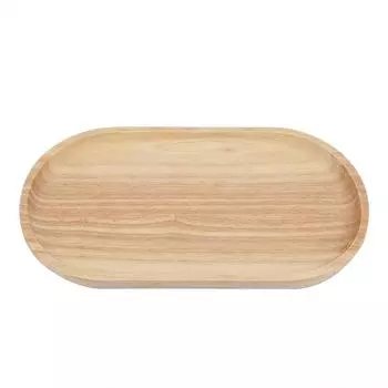 Деревянный натуральный овальный поднос для ресторана, отеля, кофейни, дома(большой)