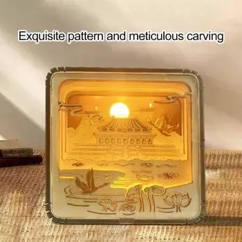 Деревянный ночник 3D головоломка прикроватные украшения DIY сборка 3D лампа Vision настольное украшение подарок для взрослых детей день рождения Рождество