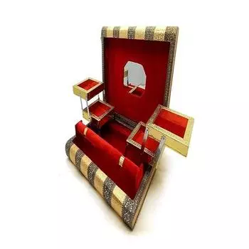 Деревянный органайзер для украшений, резная резьба ручной работы, подарочные изделия, шкатулка для драгоценностей, коробочка для браслетов, косметичка