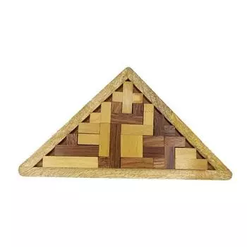 Деревянный пазл 3D пазл Дерево, головоломки-головоломки для взрослых Деревянные игрушки и 3D головоломки-головоломки Развивающие игры Треугольная форма
