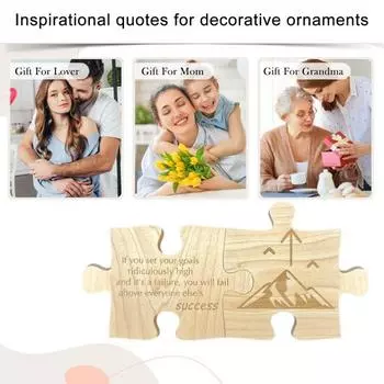 Деревянный пазл, рождественский пазл, украшение с вдохновляющими цитатами, настольный пазл, декоративный подарок для друзей, членов команды, семьи B