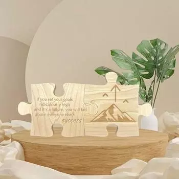 Деревянный пазл, рождественский пазл, украшение с вдохновляющими цитатами, настольный пазл, декор A
