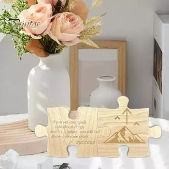 Деревянный пазл, рождественский пазл, украшение с вдохновляющими цитатами, настольный пазл, декоративный подарок для друзей, членов команды, семьи A