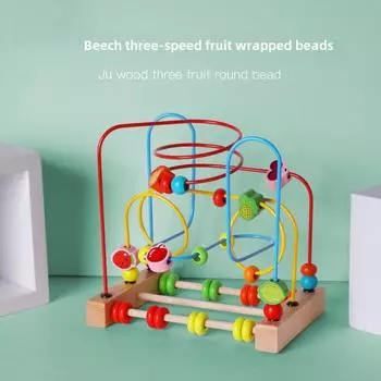 Деревянный пазл с мультяшными животными и фруктами - многофункциональная обучающая игрушка для детей