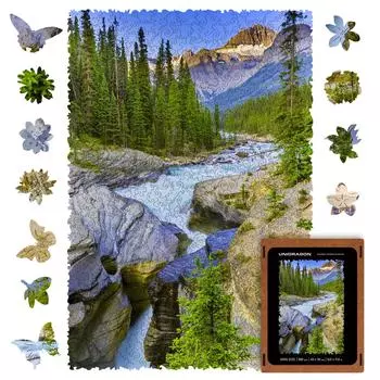 Деревянный пазл UNIDRAGON серии Nature, размер KS, 500 деталей, «Горный ручей»