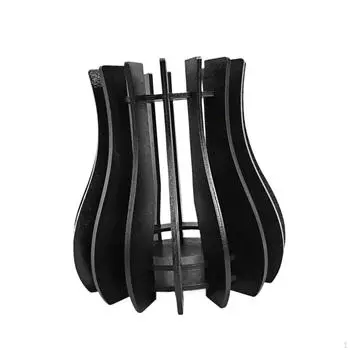 Деревянный пазл Ваза для цветов Букет Композиция Конструктор Держатель для Рождества чёрный