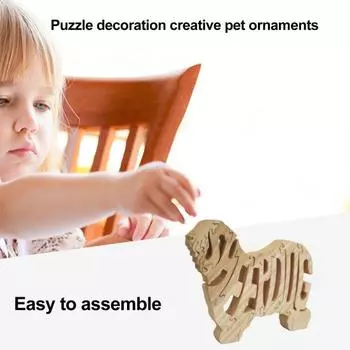 Деревянный пазл в виде животного, 3D-образный пазл, стоящая фигурка-головоломка в виде животного C
