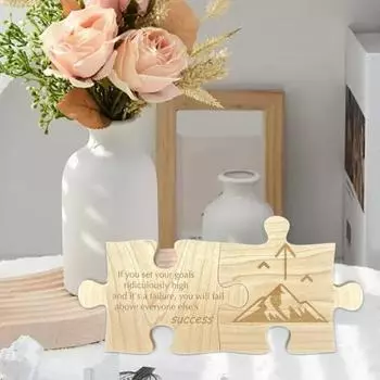 Деревянный пазл Yousheng, рождественский пазл с вдохновляющими цитатами, декоративный настольный пазл, подарок для друзей, членов команды, семьи A