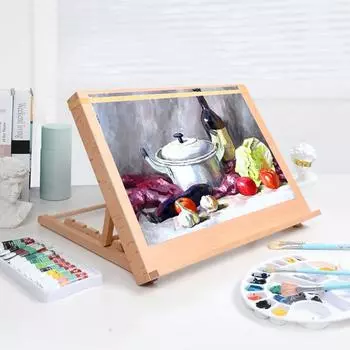 Деревянный переносной чертежный стол А3, книжная полка для эскизов, деревянная подставка, настольный мольберт для акварели, масла, художественные принадлежности для художника