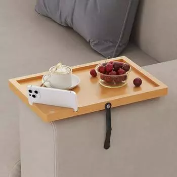 Деревянный подлокотник для дивана с прорезным дизайном, усиленный забор, устойчивая конструкция, складной функциональный диван, подлокотник для стола L