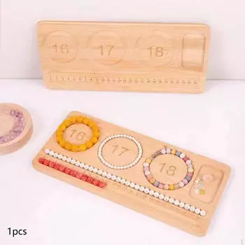 Деревянный поднос для дизайна ювелирных изделий ручной работы для изготовления браслетов Long Strip 28.5x13cm