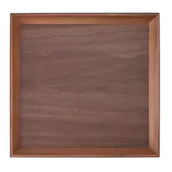 Деревянный поднос для хранения с приподнятыми краями, декоративный многофункциональный деревянный сервировочный поднос, блюдо-поднос для еды 20x20cm / 7.9x7.9in