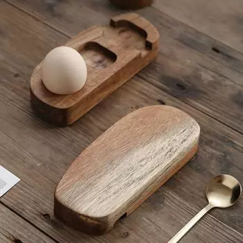 Деревянный поднос для яиц, самодельная подставка для яичной скорлупы, домашний органайзер, подставка для подставки для яиц, кухня Without Spoon