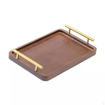 Деревянный поднос для сервировки домашних обедов и развлечений 20x30cm