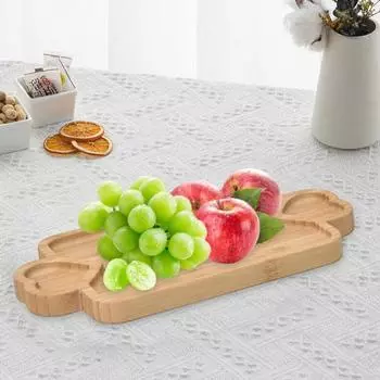 Деревянный поднос для сервировки, хранения чашек для чая, закусок, фруктов, легкая доска для колбасных изделий для домашнего офиса, отеля