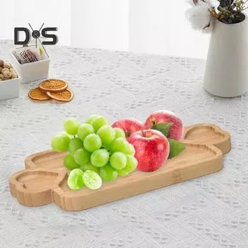 Деревянный поднос для сервировки, хранения чашек для чая, закусок, фруктов, легкая доска для колбасных изделий для домашнего офиса, отеля